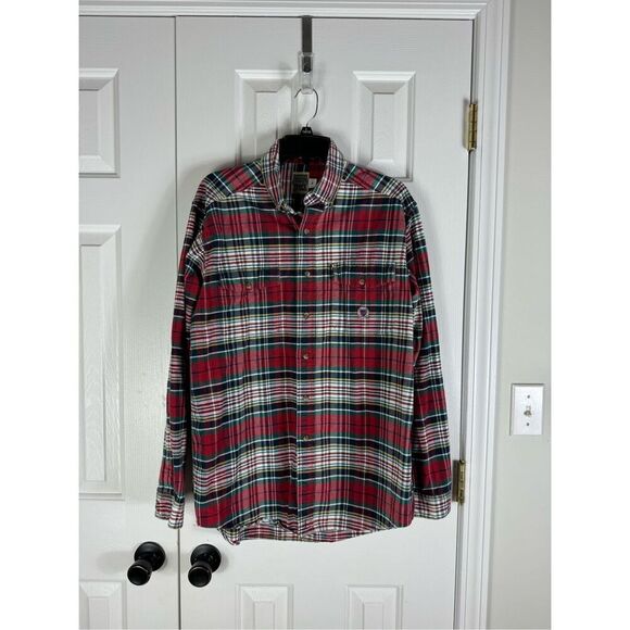 Rough Stock Mens Panhandle Sun Plaid Button Front Shirt Size M - Picture 1 of 3